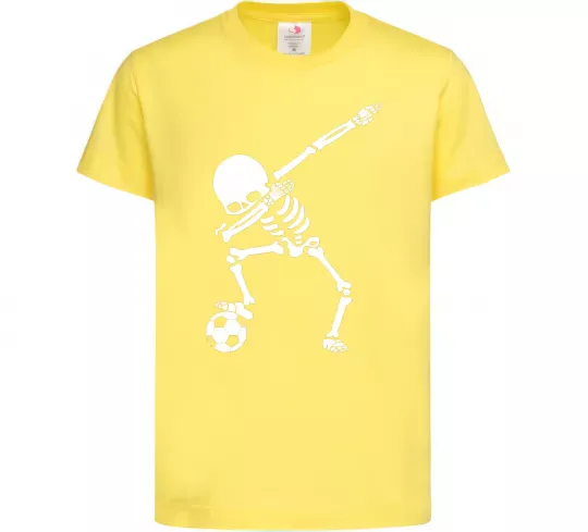 Дитяча футболка Football skeleton Лимонний фото