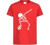 Дитяча футболка Football skeleton Червоний фото