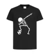 Детская футболка Football skeleton Черный фото