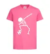Детская футболка Football skeleton Ярко-розовый фото