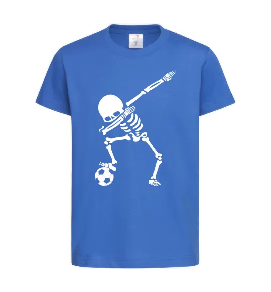 Детская футболка Football skeleton Ярко-синий фото