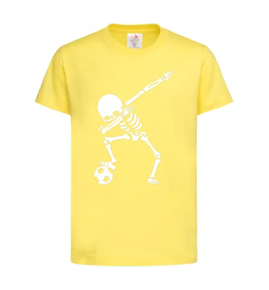 Детская футболка Football skeleton Лимонный фото