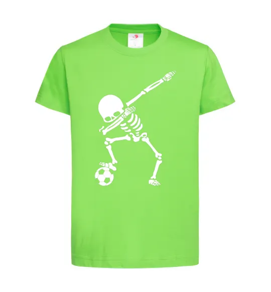 Детская футболка Football skeleton Лаймовый фото