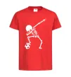 Детская футболка Football skeleton Красный фото