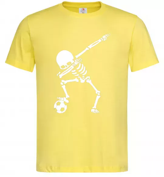Чоловіча футболка Football skeleton Лимонний фото