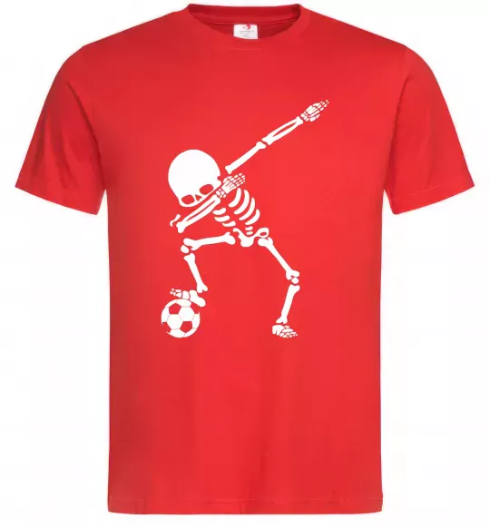 Чоловіча футболка Football skeleton Червоний фото