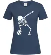 Жіноча футболка Football skeleton Темно-синій фото