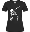 Жіноча футболка Football skeleton Чорний фото