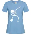 Жіноча футболка Football skeleton Блакитний фото