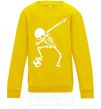 Детский Свитшот Football skeleton Солнечно желтый фото