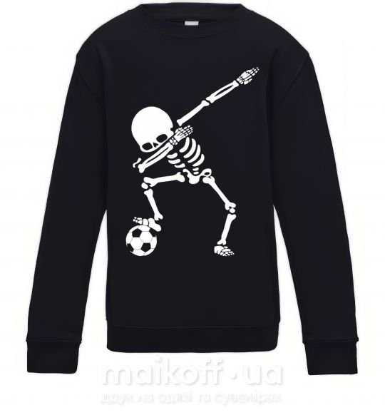 Дитячий світшот Football skeleton Чорний фото