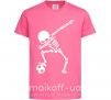 Детская футболка Football skeleton Ярко-розовый фото