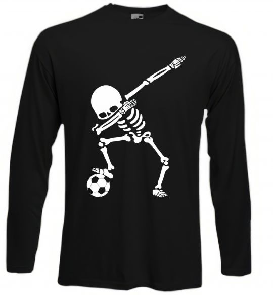 Лонгслів Football skeleton Чорний фото