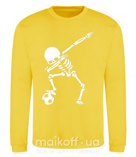 Світшот Football skeleton Сонячно жовтий фото