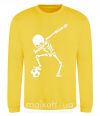 Світшот Football skeleton Сонячно жовтий фото