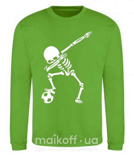 Свитшот Football skeleton Лаймовый фото