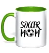 Чашка з кольоровою ручкою Soccer mom Зелений Чашка з кольоровою ручкою Soccer mom Зелений фото