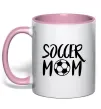Чашка з кольоровою ручкою Soccer mom Ніжно рожевий Чашка з кольоровою ручкою Soccer mom Ніжно рожевий фото