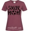 Жіноча футболка Soccer mom Бордовий фото