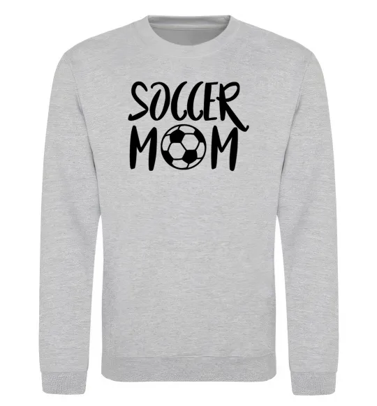 Свитшот Soccer mom Серый меланж фото