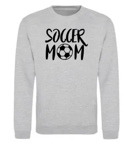 Свитшот Soccer mom Серый меланж фото