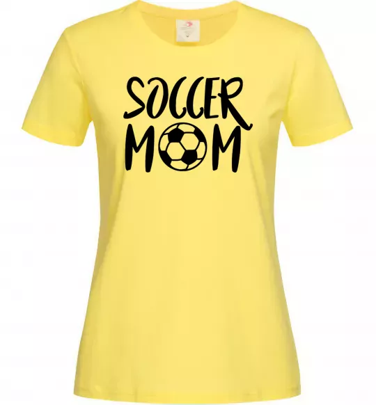 Женская футболка Soccer mom Лимонный фото