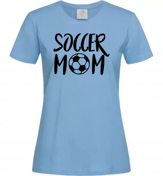 Женская футболка Soccer mom Голубой фото