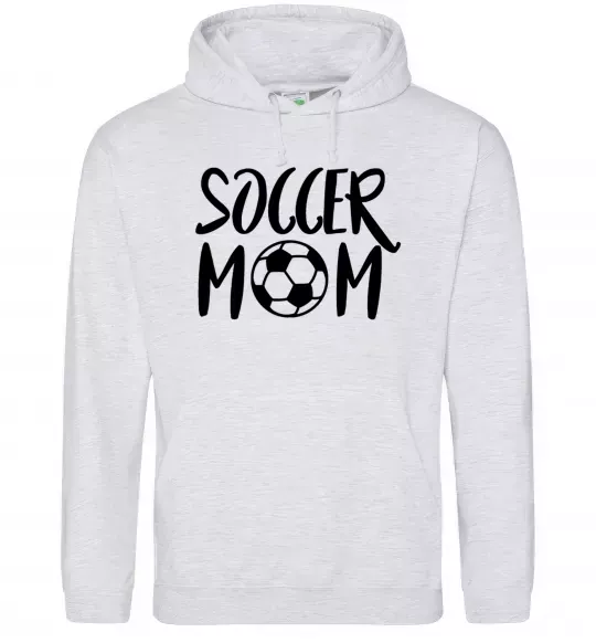 Женская толстовка (худи) Soccer mom Серый меланж фото