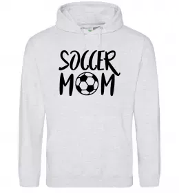 Женская толстовка (худи) Soccer mom Серый меланж фото