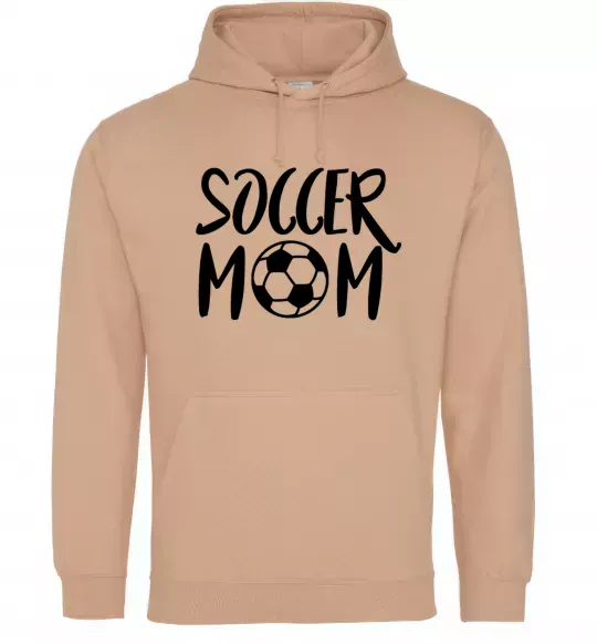Женская толстовка (худи) Soccer mom Песочный фото