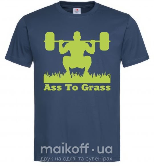 Чоловіча футболка Ass to grass Темно-синій фото