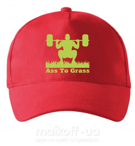 Кепка Ass to grass Червоний фото