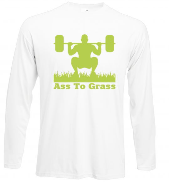 Лонгслів Ass to grass Білий фото