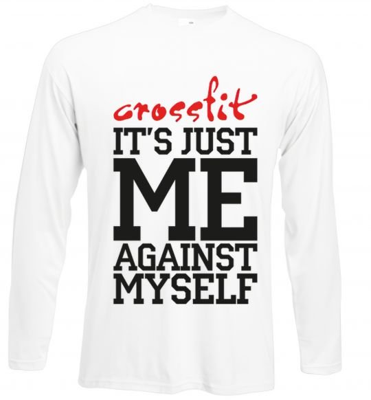 Реглан Crossfit it's just me against myself Білий фото