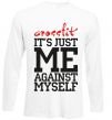 Реглан Crossfit it's just me against myself Білий фото