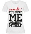Женская футболка Crossfit it's just me against myself Белый фото