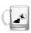Чашка скляна Pole cat dream Прозорий фото