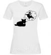 Женская футболка Pole cat dream Белый фото