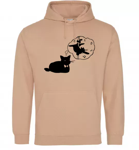 Жіноча толстовка (худі) Pole cat dream Пісочний фото