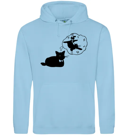 Женская толстовка (худи) Pole cat dream Голубой фото