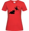 Женская футболка Pole cat dream Красный фото