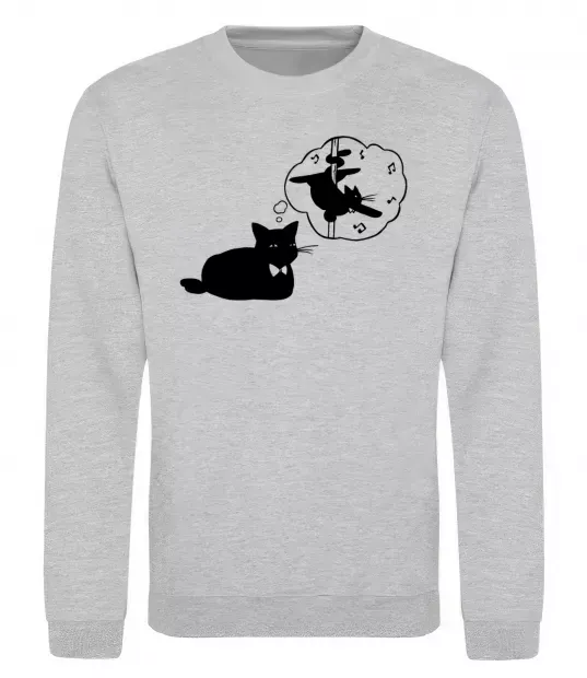 Світшот Pole cat dream Сірий меланж фото