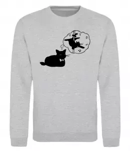 Свитшот Pole cat dream Серый меланж фото