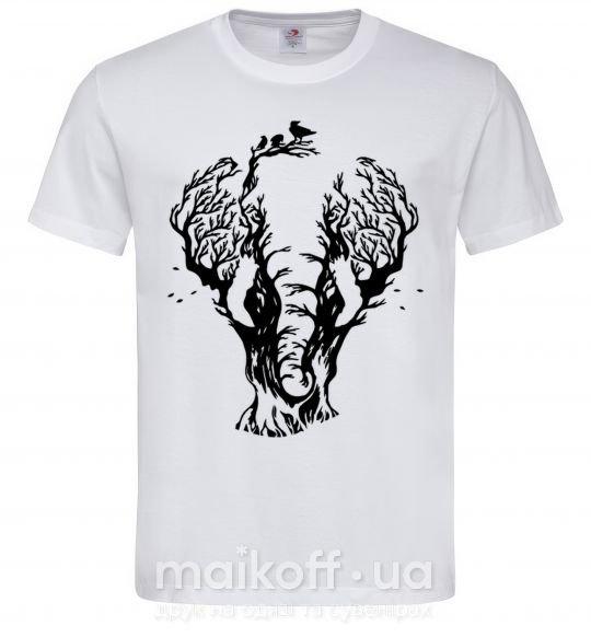 Мужская футболка Elefant tree Белый фото