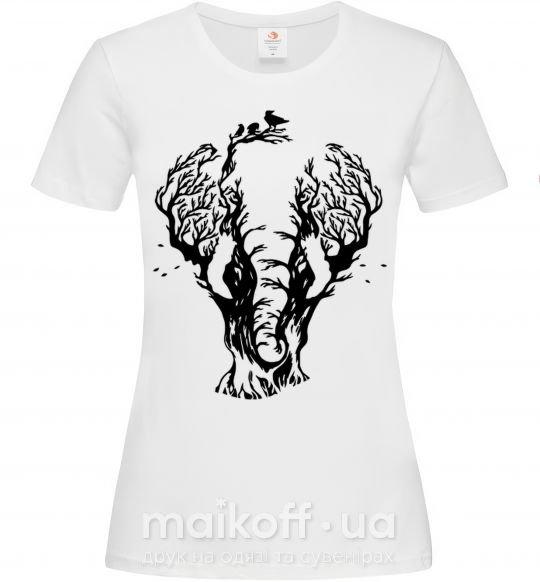 Женская футболка Elefant tree Белый фото