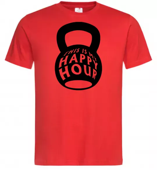 Чоловіча футболка This is my happy hour weight Червоний фото