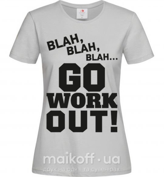 Женская футболка Go work out Серый фото