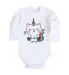 Дитячий бодік Deadlift unicorn Білий фото