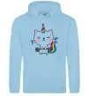 Жіноча толстовка (худі) Deadlift unicorn Блакитний фото