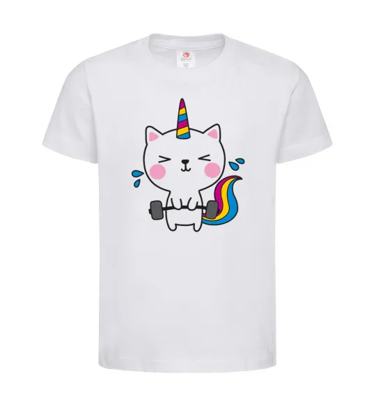 Дитяча футболка Deadlift unicorn Білий фото